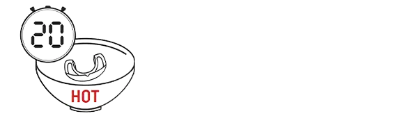 You can adjust your NeoMorph Mouthguard by placing it into freshly boiled water