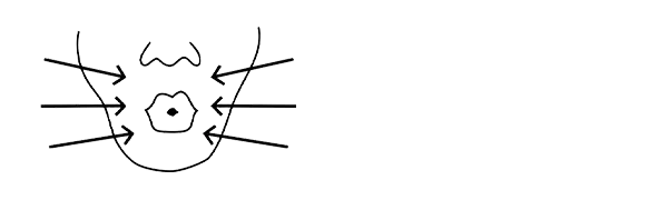 Once the guard is formed closely around your teeth, bite together, close your lips over the guard and suck / swallow all of the air and saliva from your mouth to form a vacuum.
